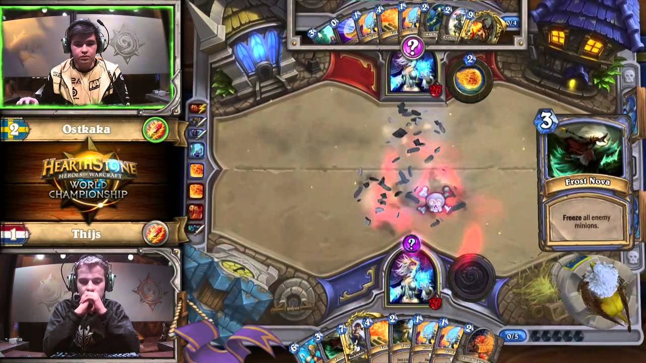 Doesn't take long for viewers to get bored of the card battles in front of them (credits: Hearthstone)