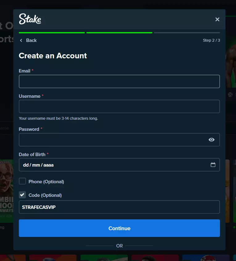 stake.com register