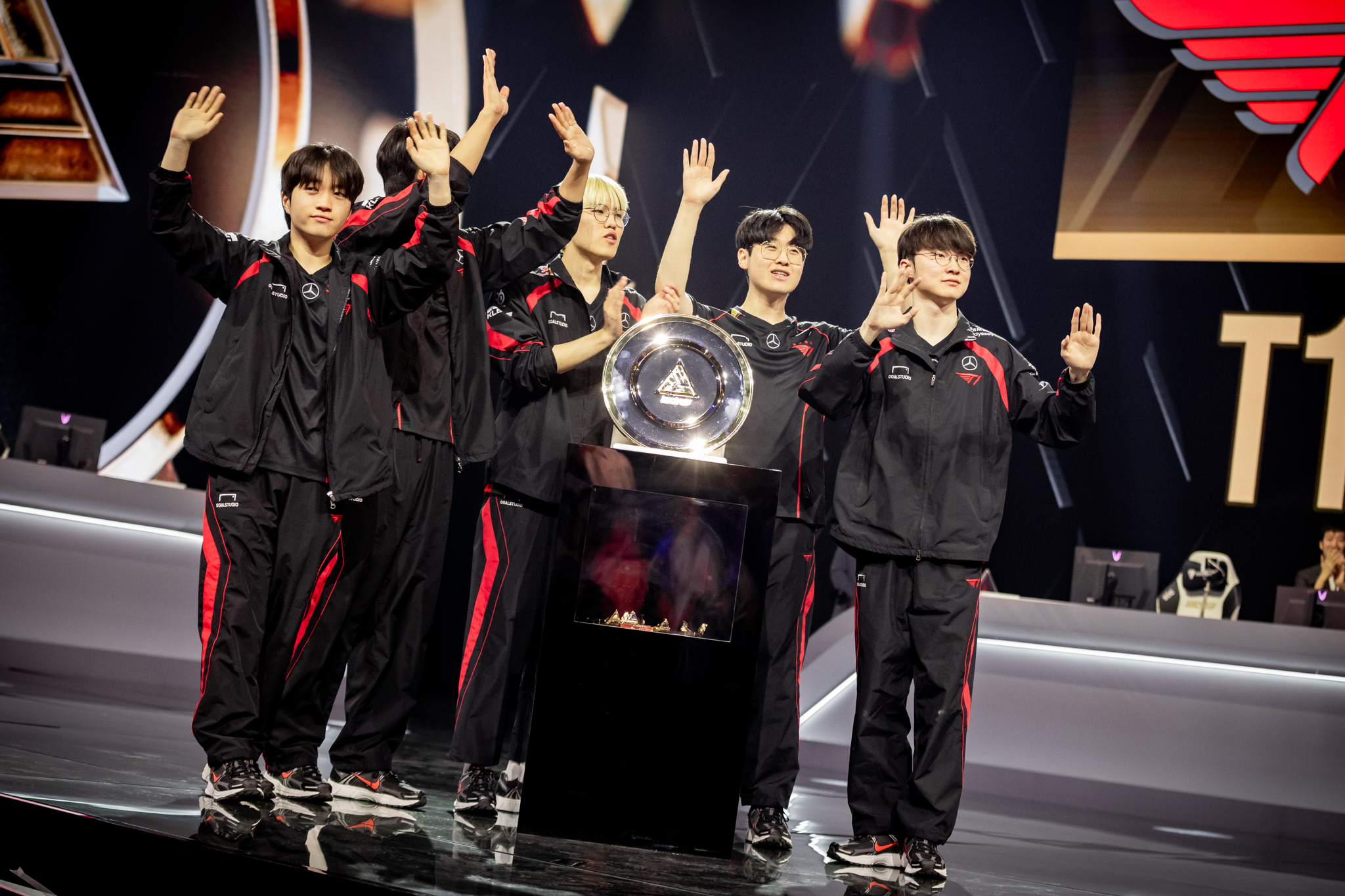 T1 lifts the Esports World Cup trophy