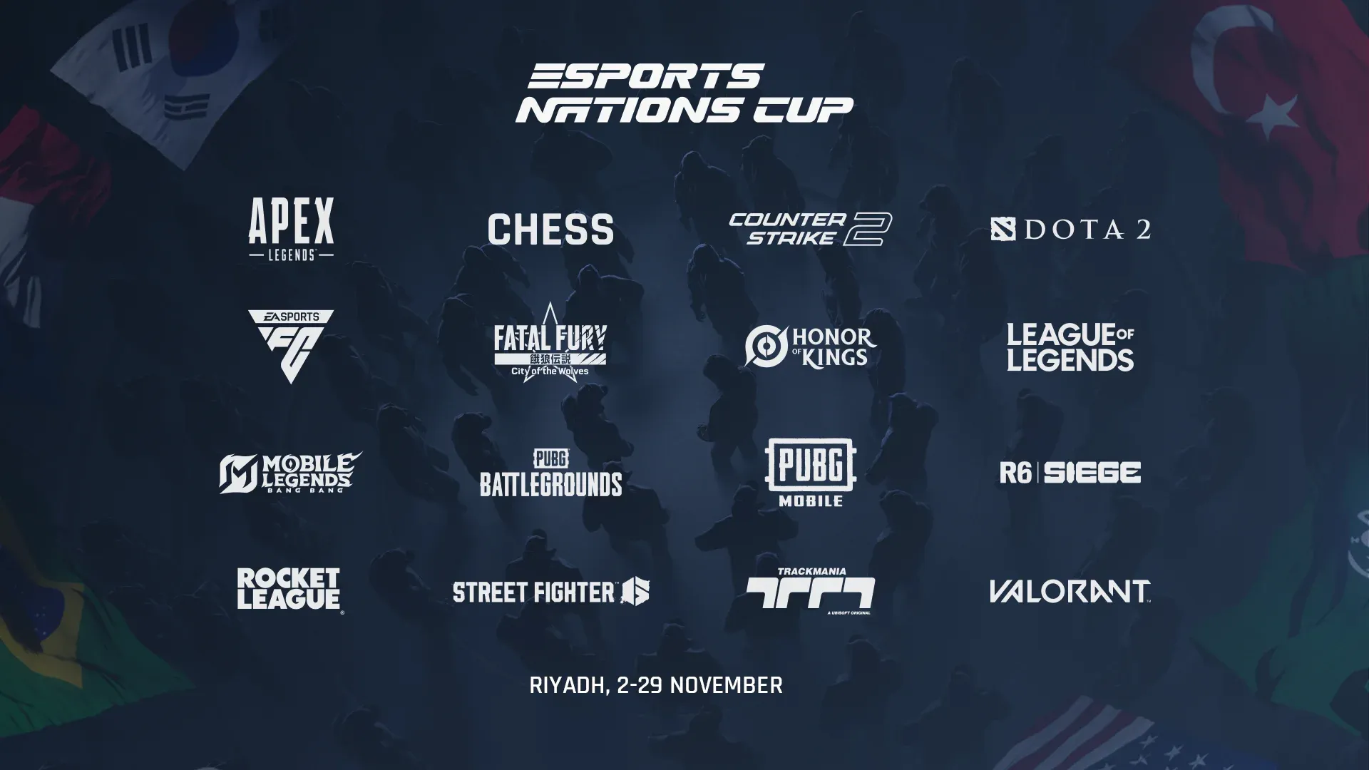 Copa da Nações de Esports confirma todos os 16 jogos em seu evento