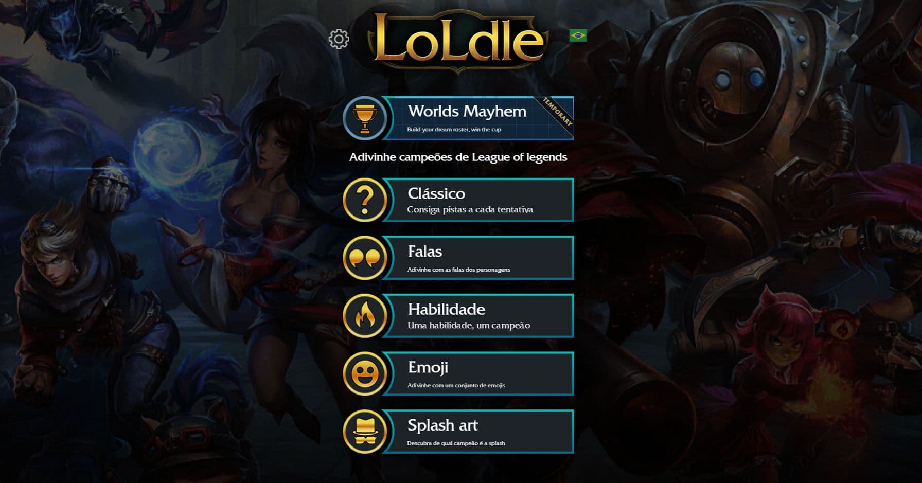 Imagem da interface do LoLdle