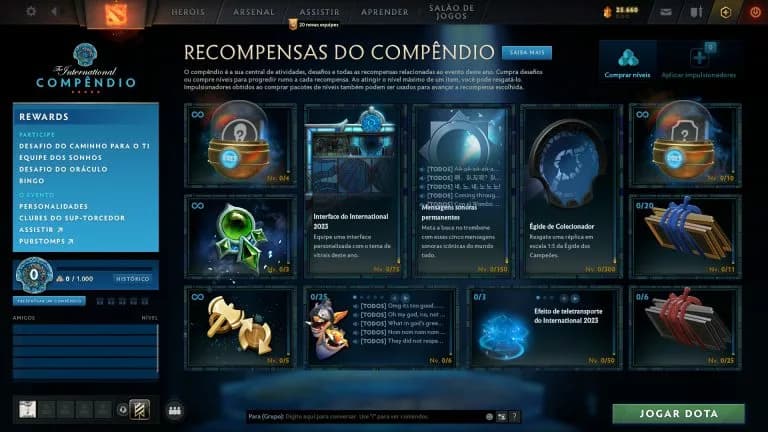 Recompensas do compêndio
