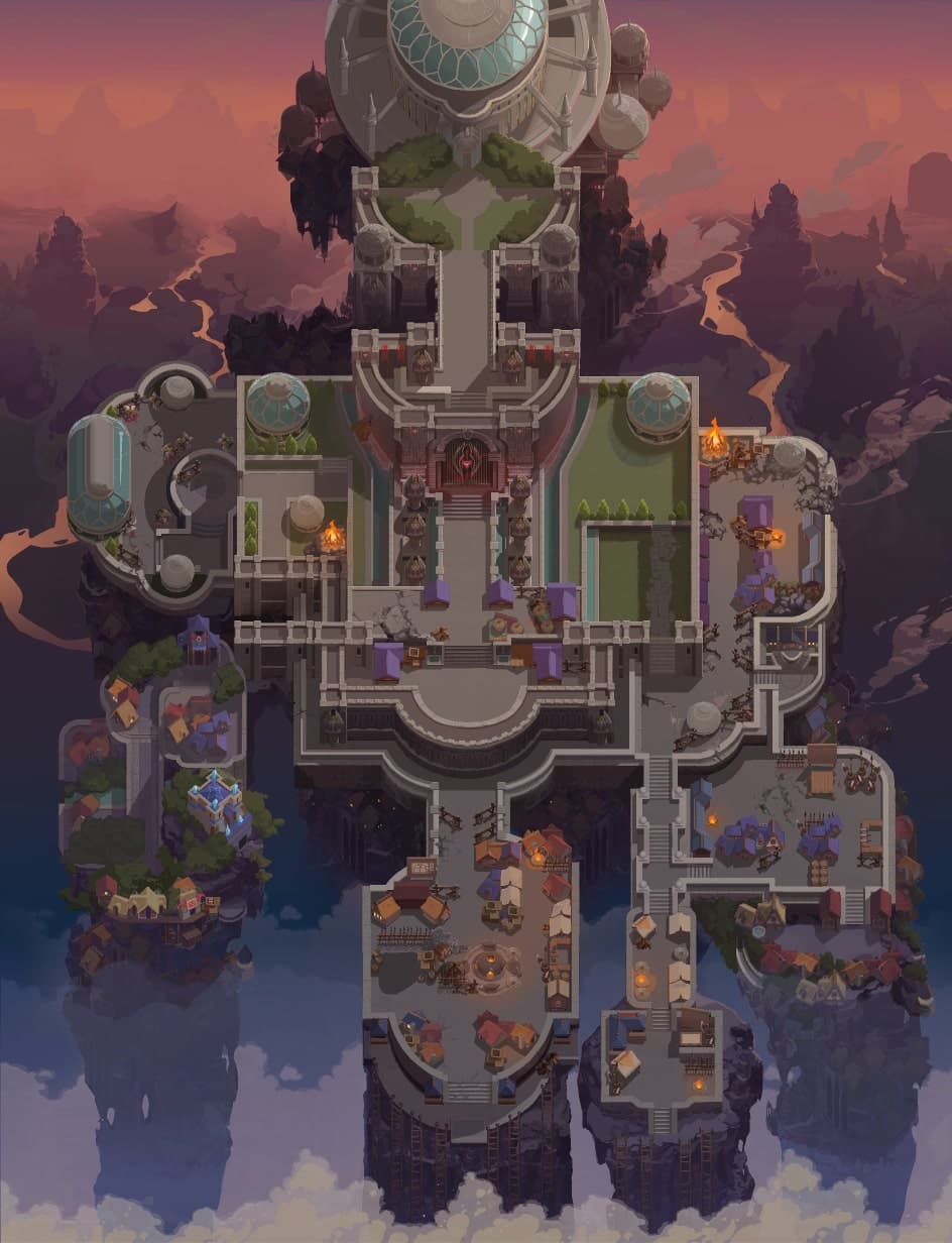 Mapa do último ato da Queda Coronal.