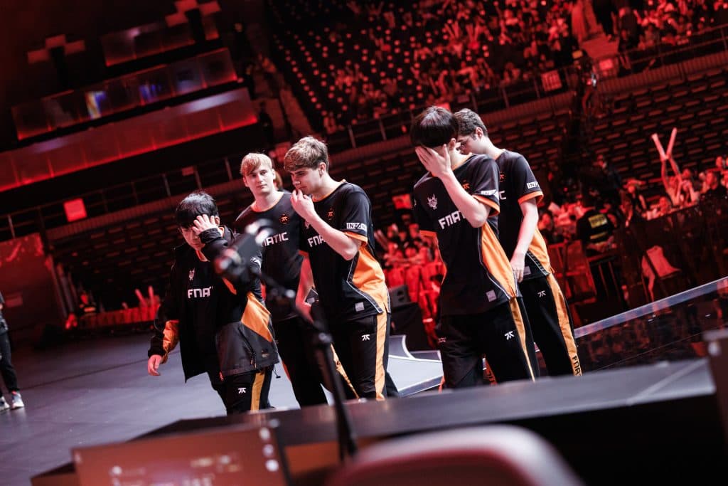 Fnatic cai na MSI 2024 após uma série esmagadora contra a Team Liquid. Crédito: Liu YiCun/Riot Games