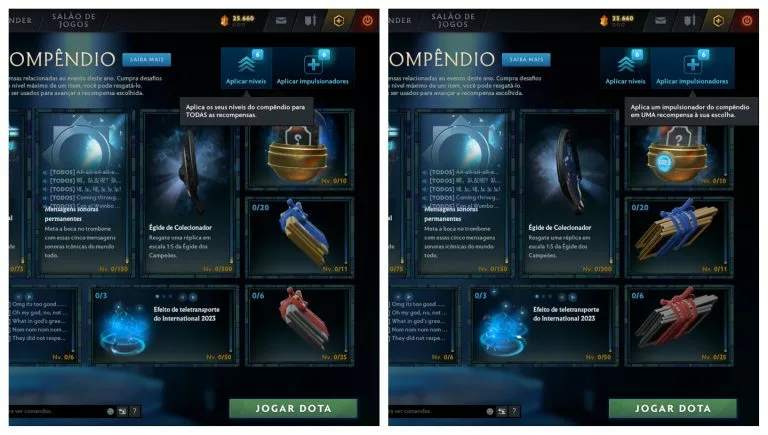 Recompensas do compêndio