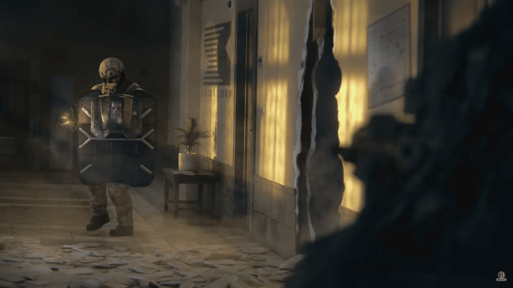 Blackbeard atirando com escudo equipado