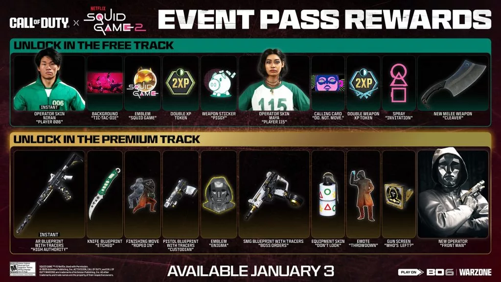 Call of Duty: Black Ops 6 Squid Game Event Pass