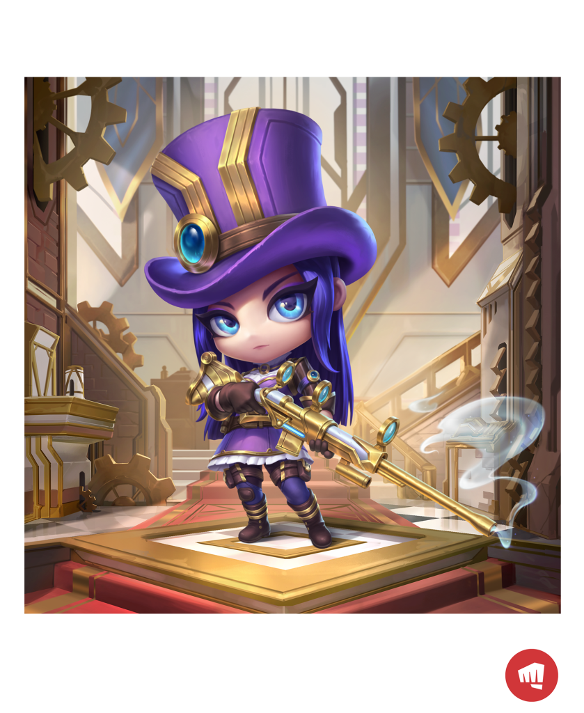 Chibi Caitlyn, nova Taticiana de TFT (créditos: Riot Games)